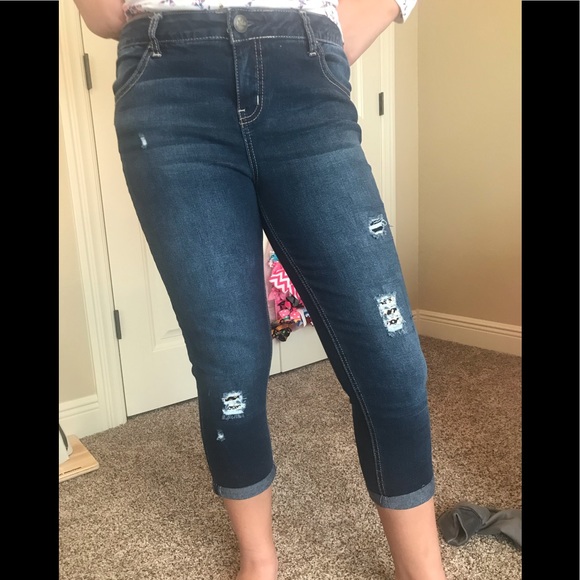 Girls capri jeans deals